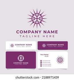 Logotipo de seguridad Sea Urchin, adecuado para cualquier negocio de seguridad.