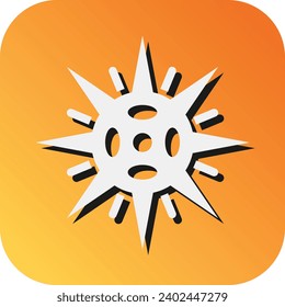 Sea Urchin Vector Glyph Gradient Background Icon For Personal And Commercial Use.
