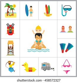 Sea Vacation Icon Set