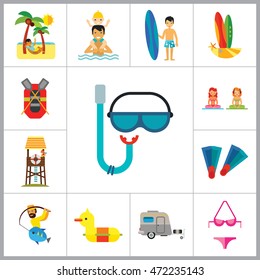 Sea Vacation Icon Set