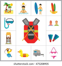 Sea Vacation Icon Set