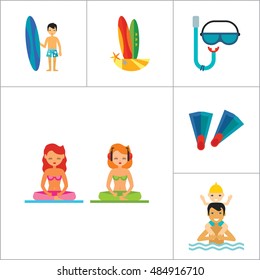 Sea Vacation Icon Set