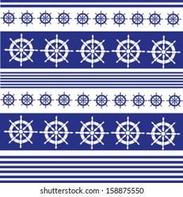 Sea vector anchors pattern with nautical elements.