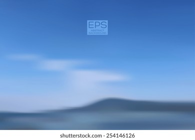 Sea. Vector art. Illustration of soft colored abstract background. Web and mobile interface template. Travel corporate website design. Minimalistic backdrop.Editable. Blurred. Landscape. Light rays