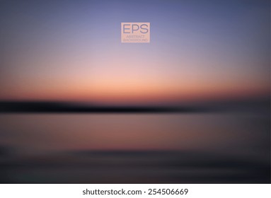Sea. Vector art. Illustration of soft colored abstract background. Web and mobile interface template. Travel corporate website design. Minimalistic backdrop.Editable. Blurred. Landscape. Light rays