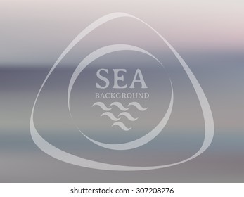 Sea vector background. Blurred nature photo background
