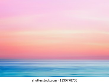 Sea vector background calm and clear. Marine panoramic landscape