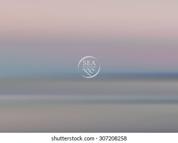 Sea vector background. Travel poster with natural landscape.