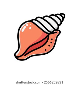 sea ​​snail vector design, sea snail icon, sea snail logo, sea snail sticker, shell design, great as a sticker.