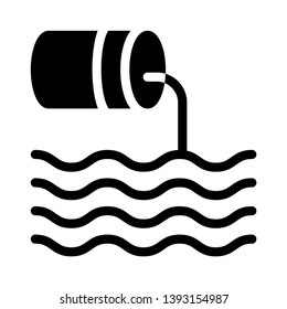 sea vector glyph flat icon