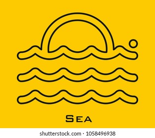 Sea vector icon