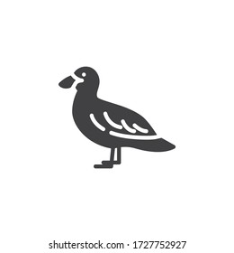 Sea ​​gull vector icon. filled flat sign for mobile concept and web design. Gull bird glyph icon. Symbol, logo illustration. Vector graphics