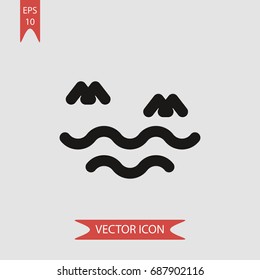 Sea vector icon, illustration symbol