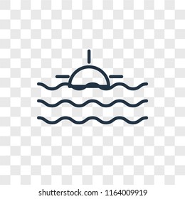 Sea vector icon isolated on transparent background, Sea logo concept