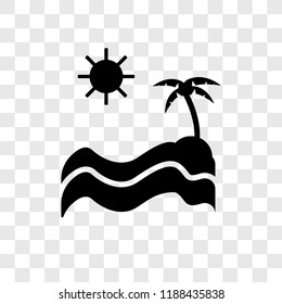 Sea vector icon isolated on transparent background, Sea transparency logo concept