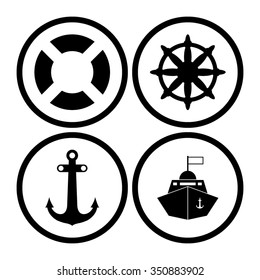 sea vector icon set