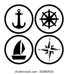 sea vector icon set