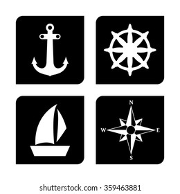 sea  vector icon set