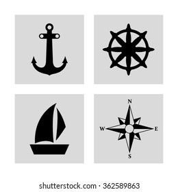 sea vector  icon set
