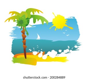 Sea. Vector illustration.