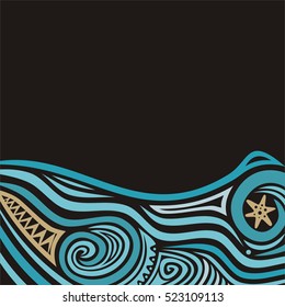 Sea. Vector illustration.