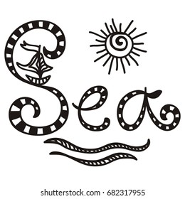 Sea. Vector illustration.