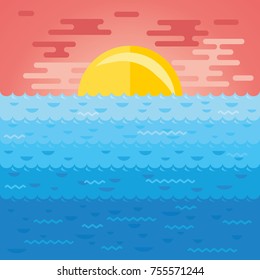 Sea. Vector Illustration