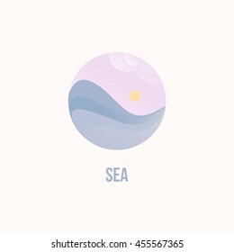 Sea vector illustration can be used as a logo, Landmark. 