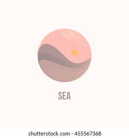 Sea vector illustration can be used as a logo, Landmark. 