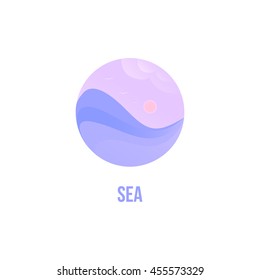 Sea vector illustration can be used as a logo, Landmark. 