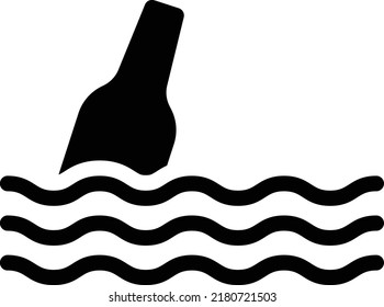 Sea Vector Illustration auf transparentem Hintergrund.Hochwertige Symbole.Glyphen Vektorsymbol für Konzept und Grafikdesign.