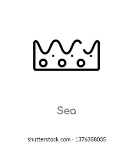 sea vector line icon. Simple element illustration. sea outline icon from brazilia concept. Can be used for web and mobile