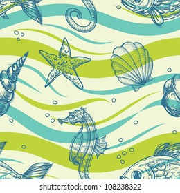 Sea vector pattern