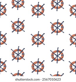 Sea Vector Patterns: Ships, Anchors, and Waves