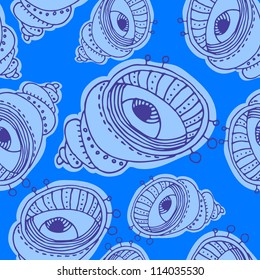 sea vector seamless pattern
