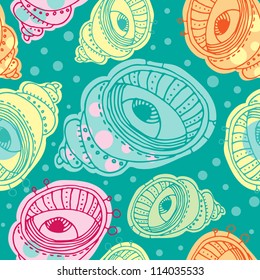 sea vector seamless pattern