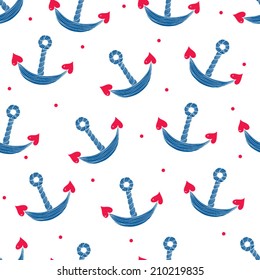 Sea vector seamless pattern. Seamless pattern can be used for wallpaper, pattern fills, web page background, surface textures.