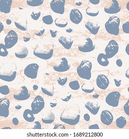 sea vector seamless pattern. shells. texture