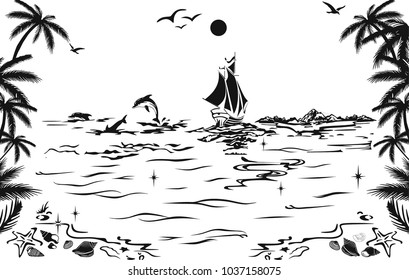 sea view from the shore