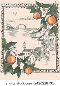 sea view table orange tablo manzara 