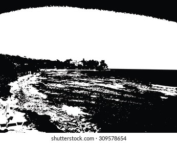 Sea view from the terrace restaurant texture