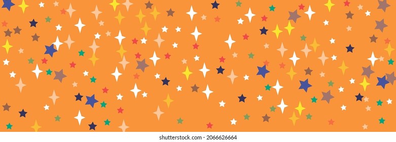 Sea Violet White Stars Yellow Green Azure Design Pic. Red Pink Bright Turquoise Orange Pastel Vibrant Stars Pattern. Blue Lavender Colorful Indigo Print Multicolor Vivid Chaotic Sky Background.