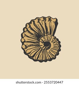 sea ​​kengong vosil vector illustration