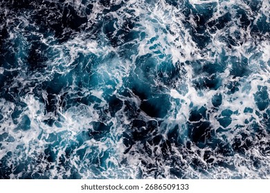 Fondo de agua de mar. Vista superior de agua espumosa vibrante. Puede ser utilizado en cubiertas, embalajes, carteles, texturas, presentaciones, proyectos de arte y diseño. Ilustración vectorial hipnotizante.