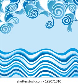 Sea water drop vector illustration