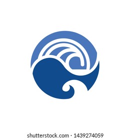 sea and a water logo template