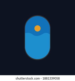 sea water and sun design vector