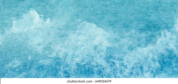 Sea water texture, abstract hand painted watercolor background, vector illustration