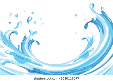 Sea Water Wave Illustration Background