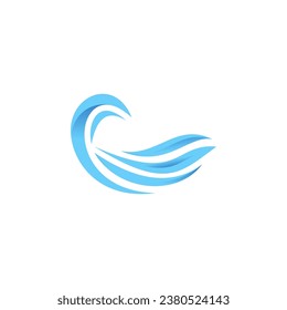 sea water wave logo design , graphic element for logo
